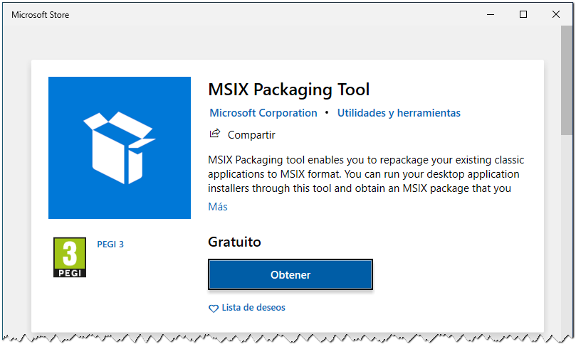 MSIX Packagint Tool