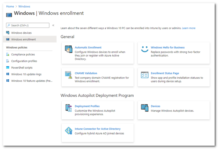 Windows Enrollment