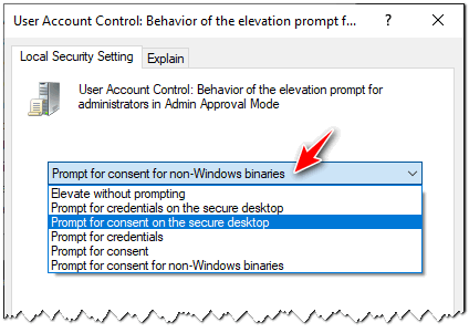 UAC Default