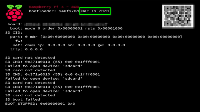 Bootloader sin soporte para inicio USB