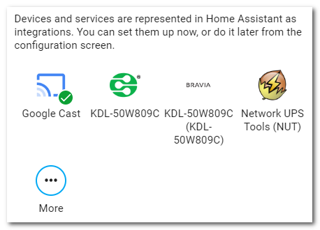 Dispositivos en Home Assistant