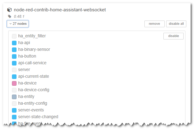 Paleta HA Websockets