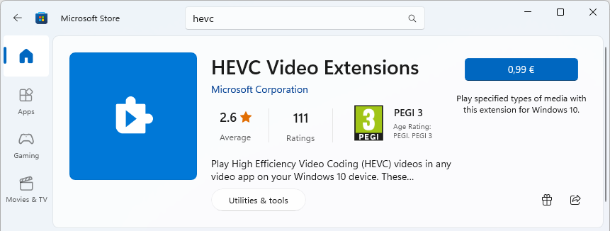 Reproducir HEVC High Efficiency Video Coding En Windows 10 11